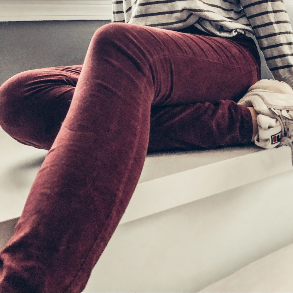 Maroon jeans